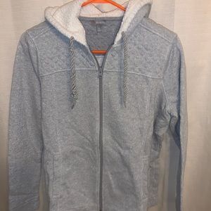 Cute silver sparkly zip down hoodie